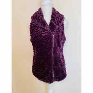Patagonia Womens Purple Full Zip Sleeveless Sweater Vest Size Medium